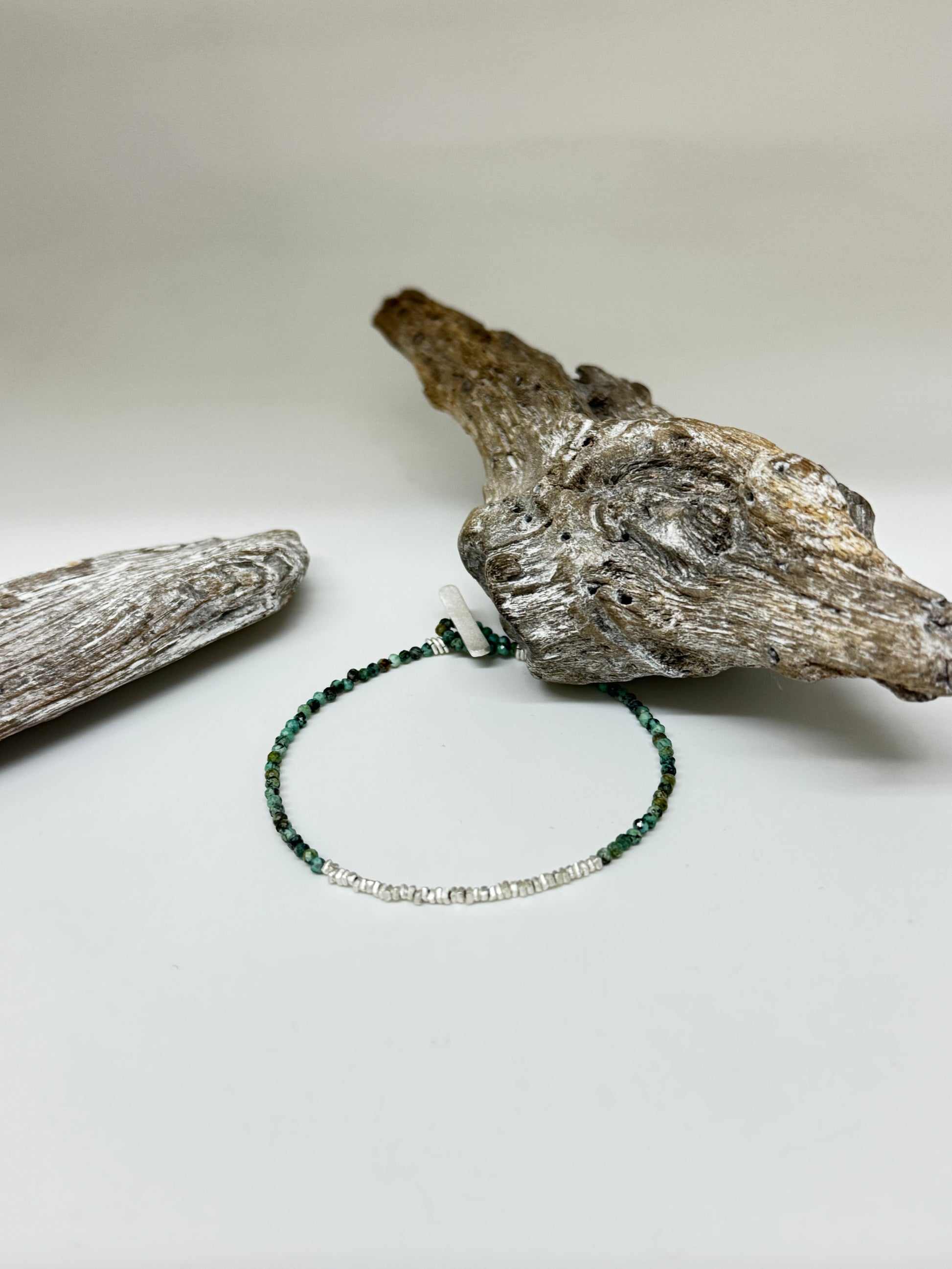 Bracelet Candy Turquoise Africaine et argent S B Bucci Atelier créatif S B Bucci Atelier créatif