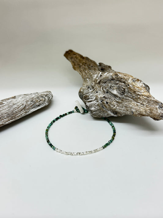 Bracelet Candy Turquoise Africaine et argent S B Bucci Atelier créatif S B Bucci Atelier créatif