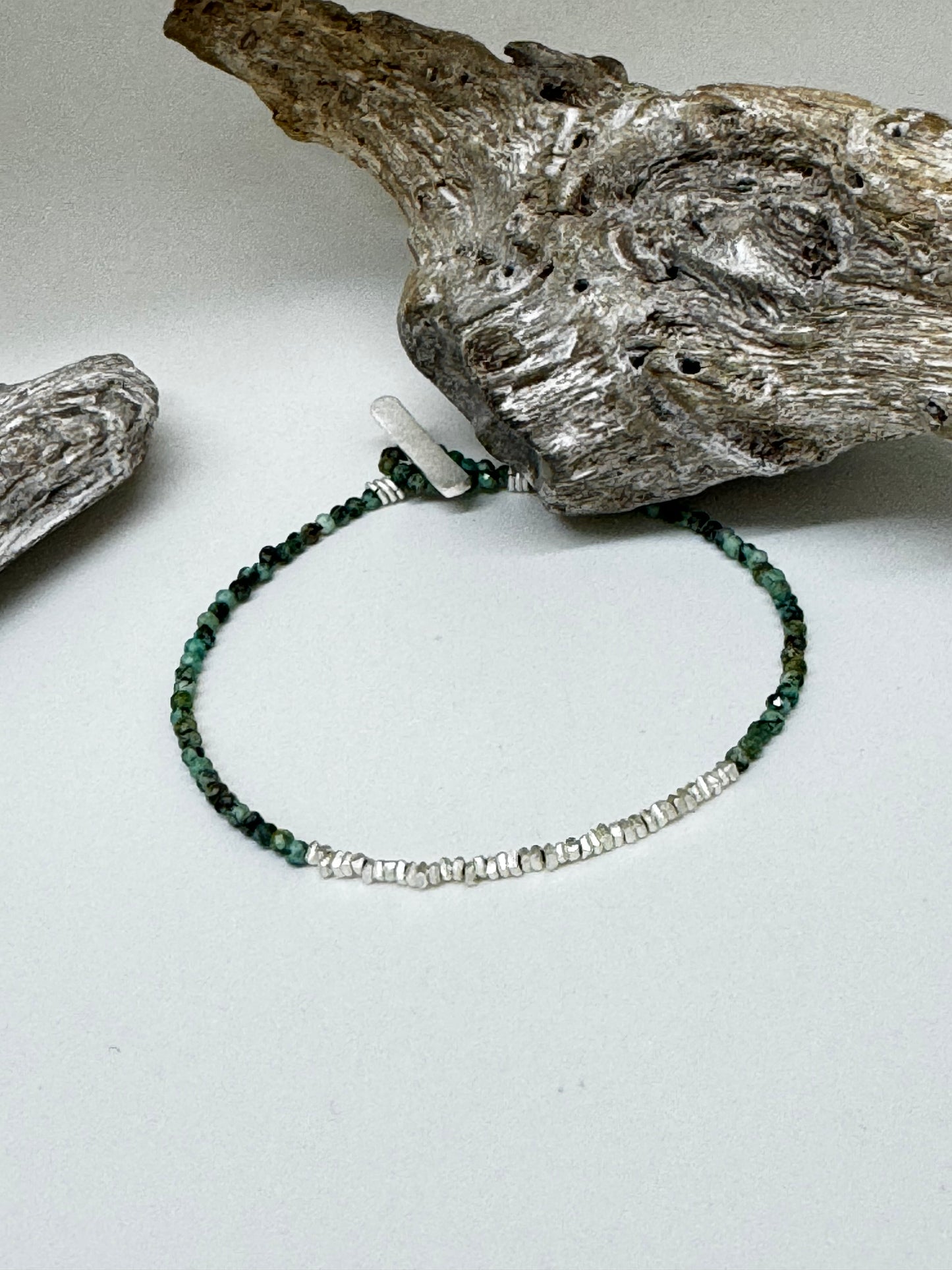 Bracelet Candy Turquoise Africaine et argent S B Bucci Atelier créatif S B Bucci Atelier créatif