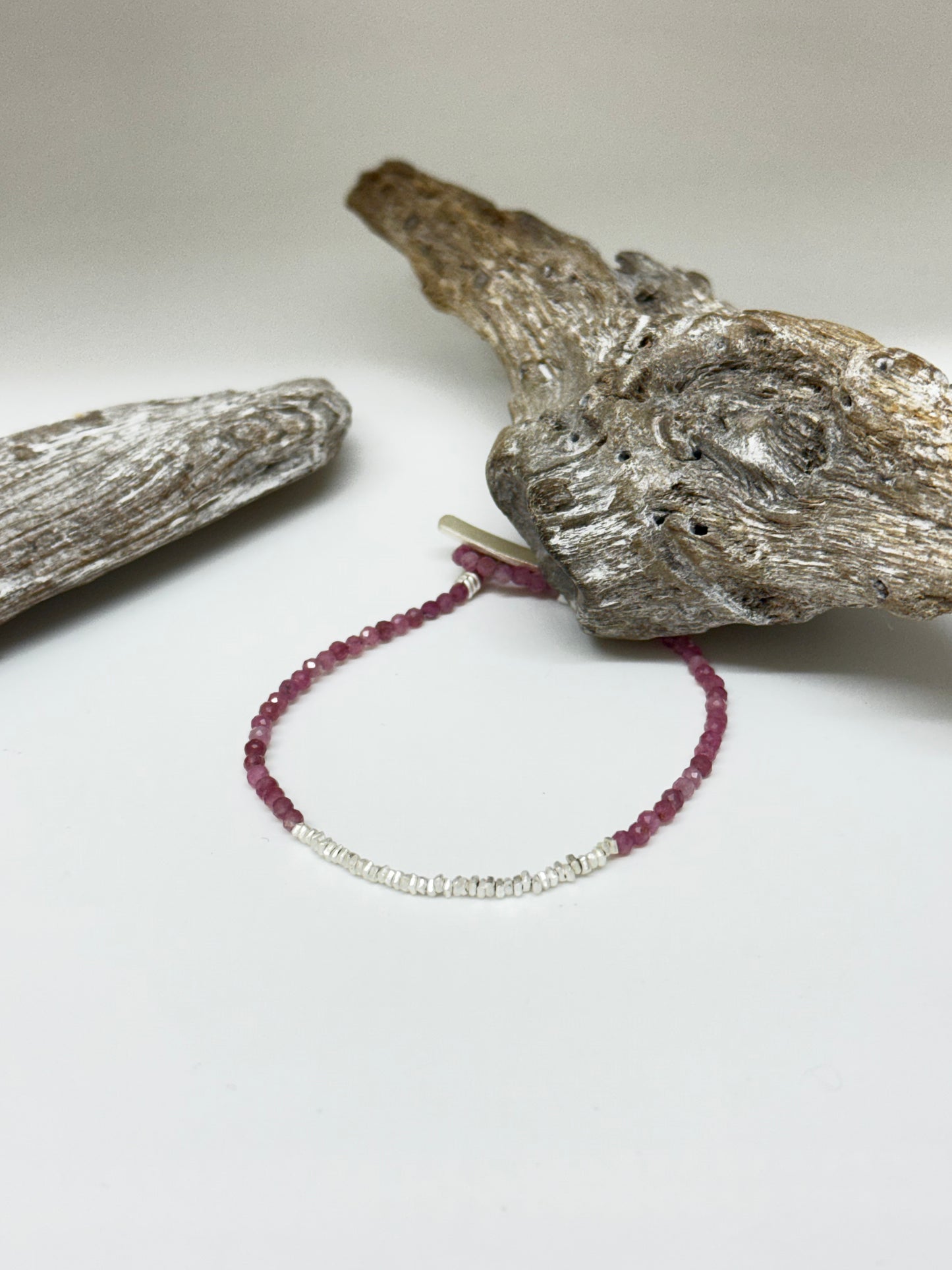 Bracelet Candy Tourmaline rose et argent S B Bucci Atelier créatif Bracelet Candy Tourmaline rose