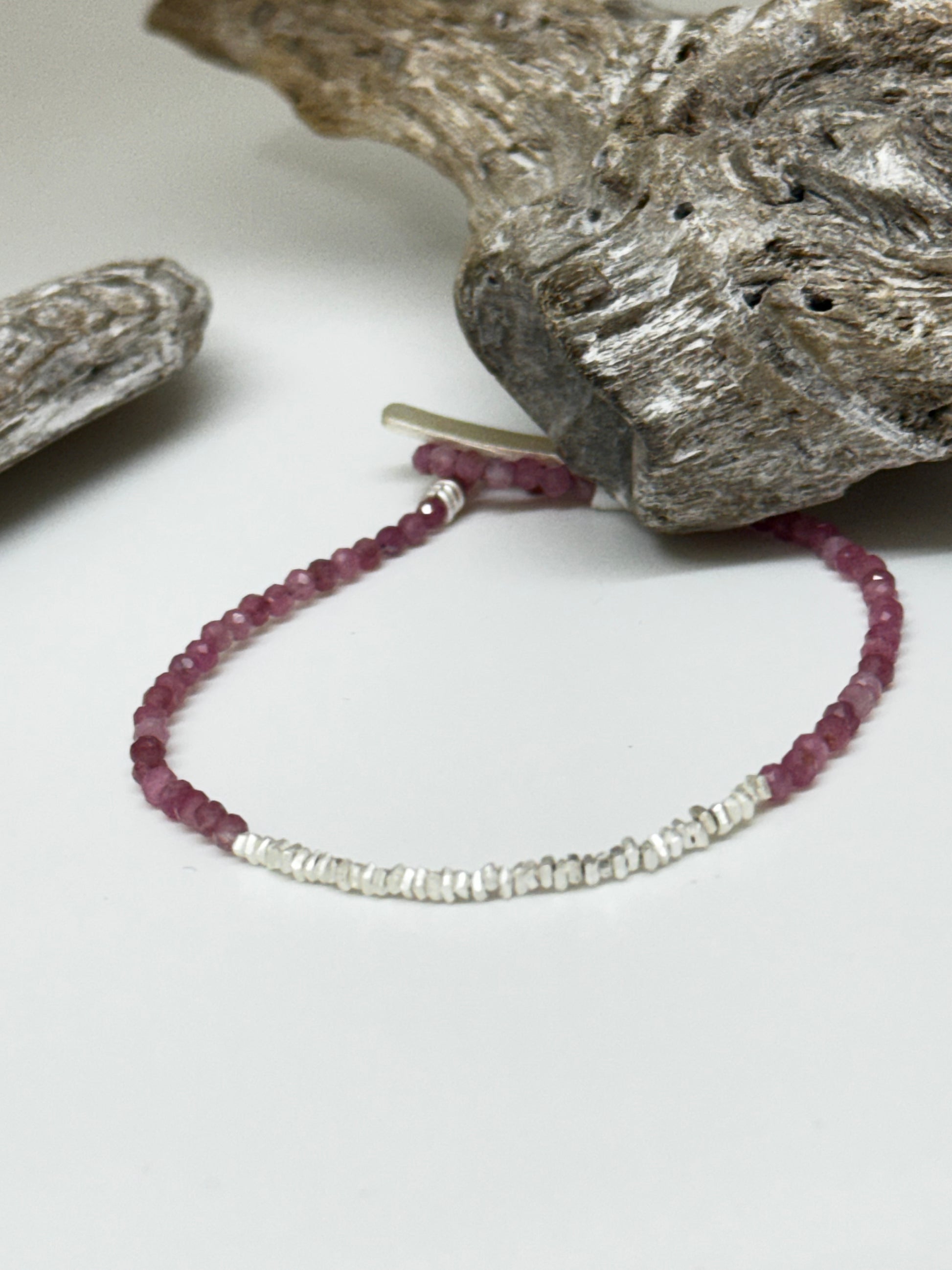 Bracelet Candy Tourmaline rose et argent S B Bucci Atelier créatif Bracelet Candy Tourmaline rose