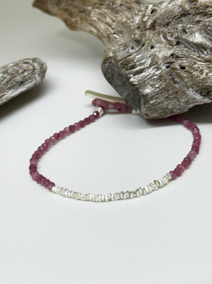 Bracelet Candy Tourmaline rose et argent S B Bucci Atelier créatif Bracelet Candy Tourmaline rose