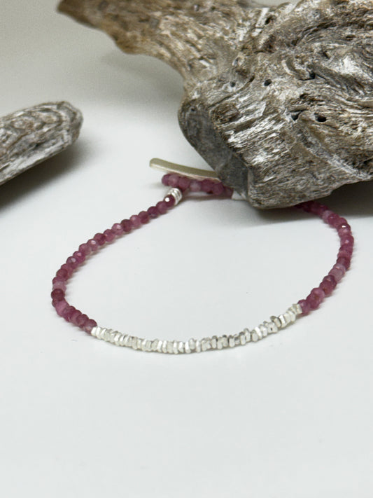 Bracelet Candy Tourmaline rose et argent S B Bucci Atelier créatif Bracelet Candy Tourmaline rose