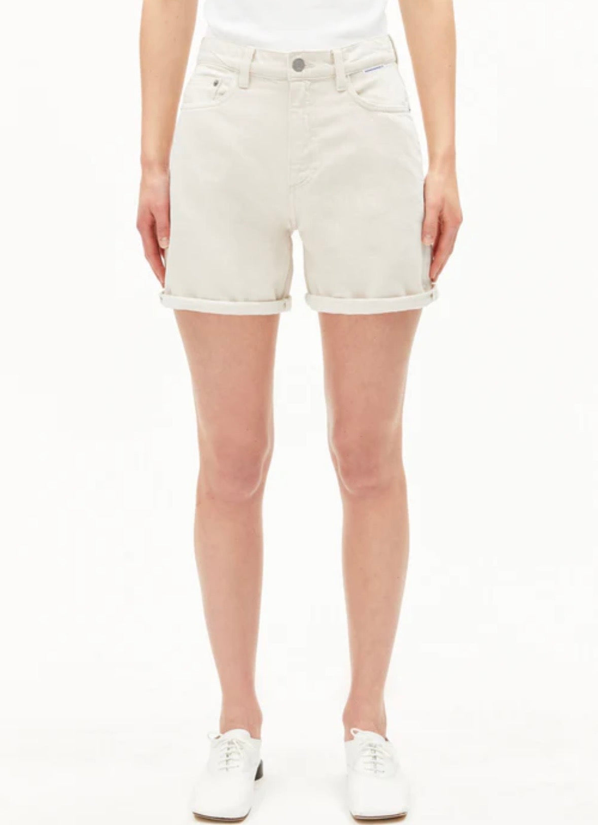 Short en jean taille haute SHEAARI 100 % coton recyclé Armed Angel Short en jean taille haute SHEAARI 100 % coton recyclé
