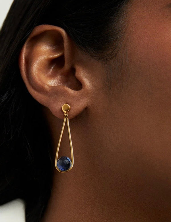 Boucles d'oreilles Mini Ipanema bleu nuit Dean Davidson Boucles d'oreilles Mini Ipanema E881-g-TNZ