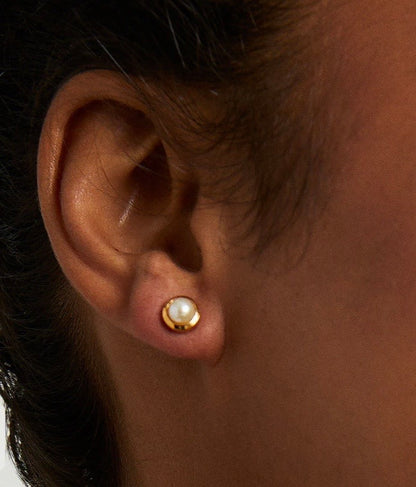 Signature small Knockout Studs Davidson Clous d'oreilles signature petits Knockout 8400-g-prl