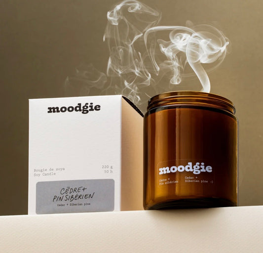 Bougie - Cèdre - Pin Sibérien 220 g Moodgie Moodgie