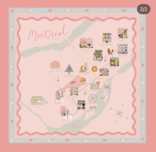 Mili Mila scarfs Lili à Montréal 70 cm Mili Mila foulard FOU-LMT-PK-70