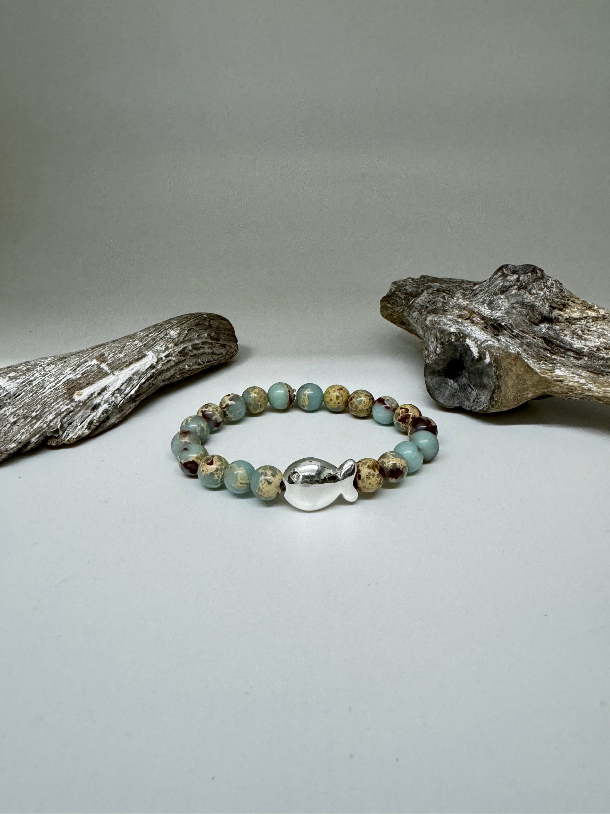 Bracelet Régalite et Argent Nemo Fait main Clio Blue Clio Blue