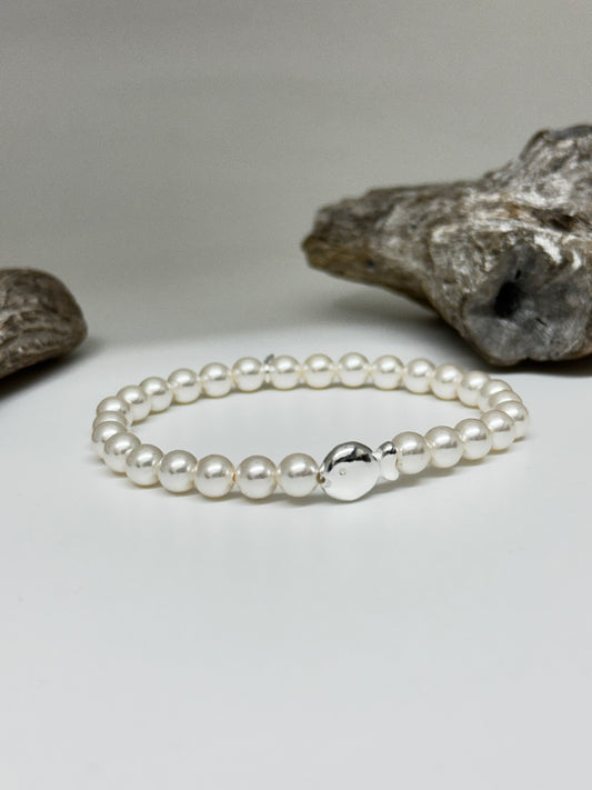 Bracelet Perle Nemo Quartz rose Fait main à Paris 12AT2442bl