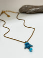 Collier artisanal en verre Bleu Bayou AyalaBar AyalaBAR