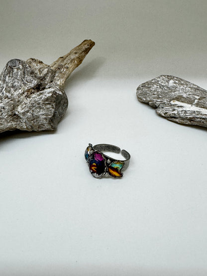 Bague Artisanale métaux antique et verre Fait main au Moyen Orient Ayalabar R6039
