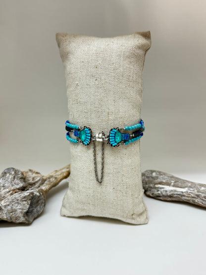 Bracelet Artisanal Bleu Bayou Azure Fabriqué à la main au Moyen Orient AyalaBAR C4093