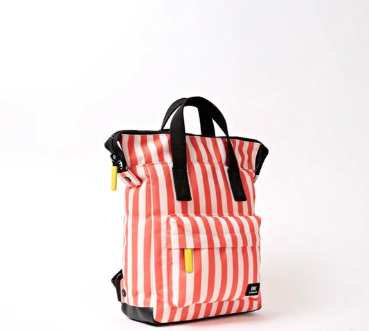 Bantry Backpack in Coral stripe Ori London Sac à dos Bantry ICoral stripe Nylon Recyclé
