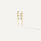 TRINA Opale iridescente bleue boucles d'oreilles vermeil 14K Dessiné à Montréal Boa TRINA Opale