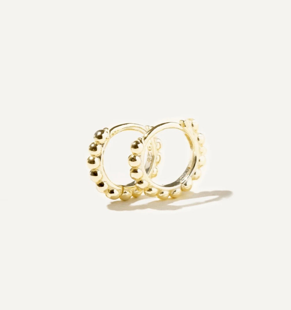 BABA boucles d'oreilles en Or vermeil 14K Dessiné à Montréal Boa Bijoux BABA