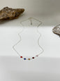 Collier Pierres semi-précieuse serti d'argent Clio Blue Fabriqué à la main à Paris en France Clio Blue CO4348