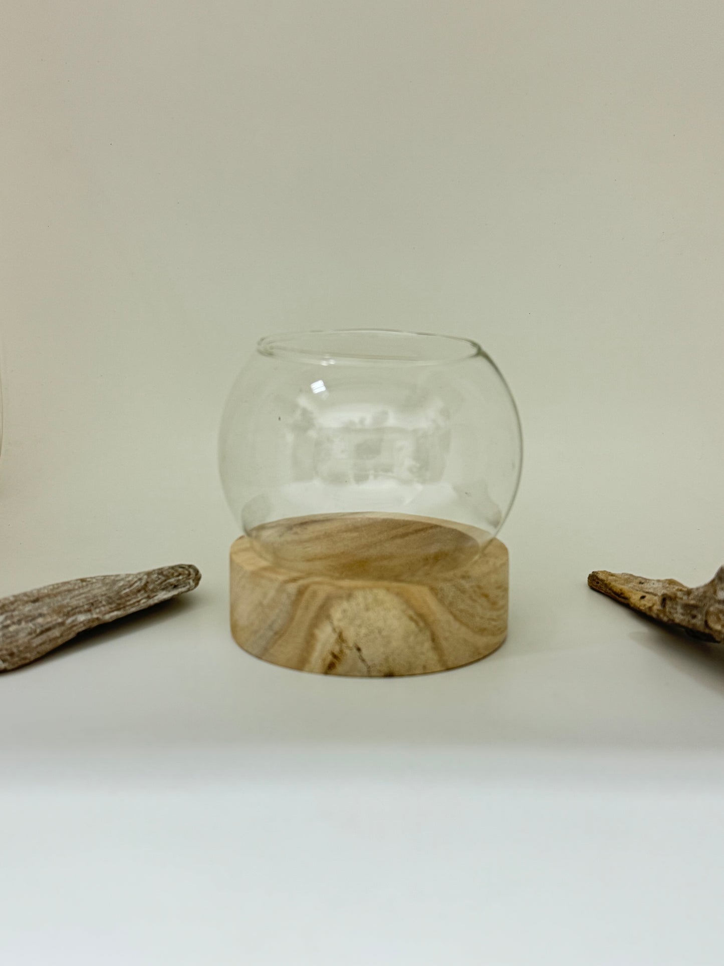 Terrarium en bois Globe décoratif en bois