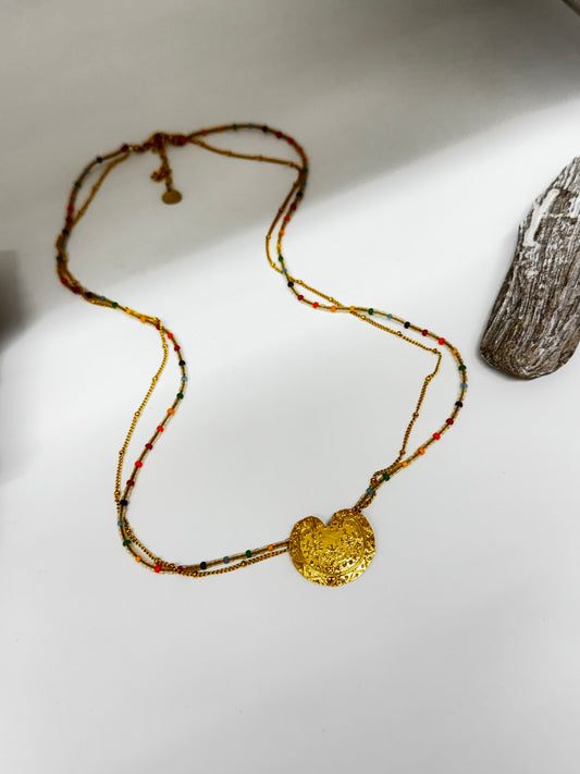 Collier Love Multicolor Miyuki Mishky Fait à la main en Colombie Mishky 113-8493