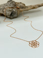 Collier Fleur de vie en Argent 925 plaqué or rose 24 carats KR795-2
