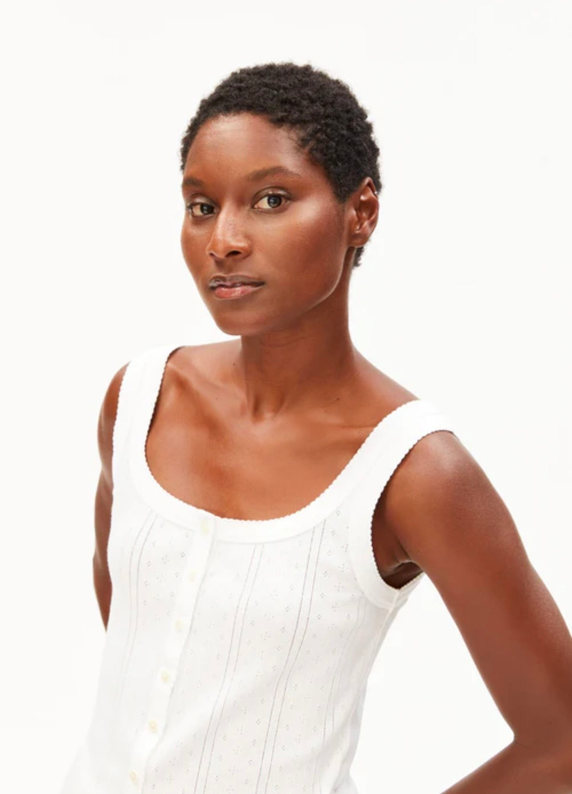 TOP POINTELLE 100 % coton biologique Armed Angel T-SHIRT TOP POINTELLE 100 % coton