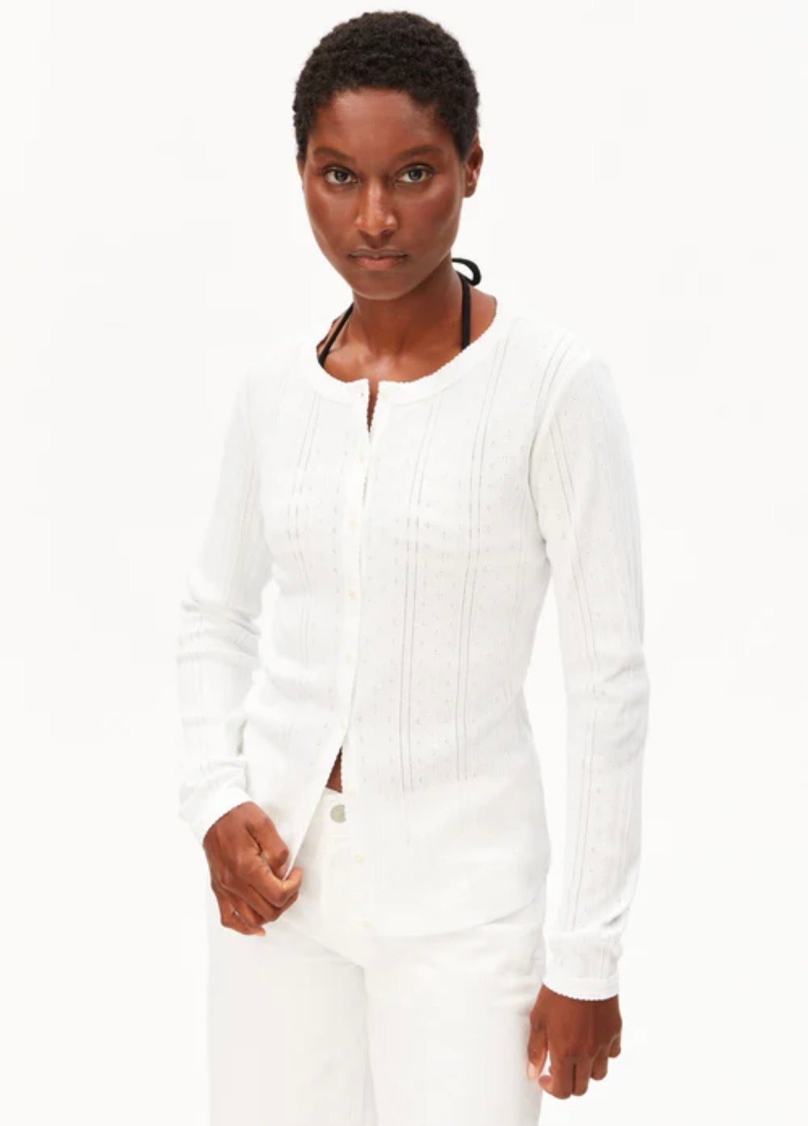 CARDIGAN POINTELLE 100 % coton biologique Armed Angel CARDIGAN POINTELLE