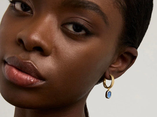 Boucles d'oreilles pendantes petites en pierres précieuses Mercer Dean Davidson E1101-G-MBD