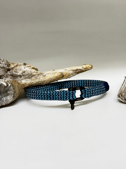 Vicious Vik - Steel Blue Slate Gray - Black &nbsp;Fait main à Amsterdam Pig&amp;Hen Bracelet Steel Blue Slate Gray - Black