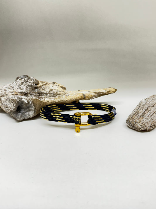 Vicious Vik - Navy Lemon - Gold Fait main à Amsterdam Pig Hen Bracelet Navy Lemon - Gold