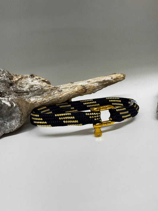 Vicious Vik - Navy Lemon - Gold Fait main à Amsterdam Pig Hen Bracelet Navy Lemon - Gold