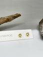 Boucles d'oreilles Comino en or et améthyste verte dessiné à Vancouver Mimi Marge 05e690am