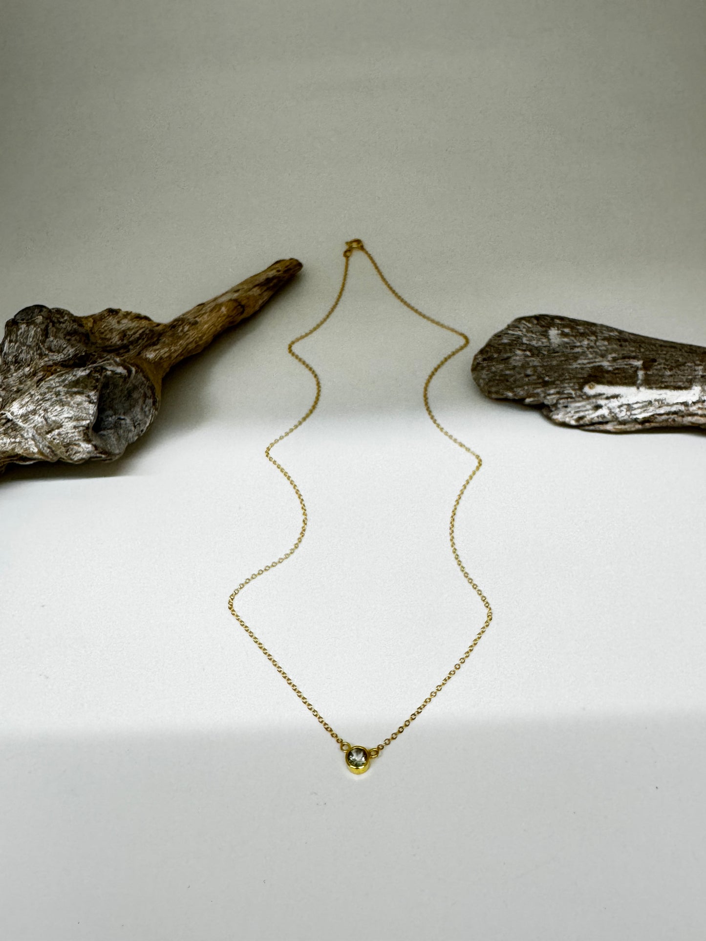 Collier Comino en or vermeil et aigue-marine dessiné à Vancouver Mimi Marge 05-p803-AM