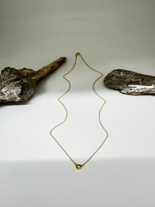 Collier Comino en or vermeil et aigue-marine dessiné à Vancouver Mimi Marge 05-p803-AM