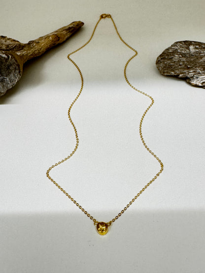 Collier Comino en or vermeil et citrine dessiné à Vancouver Mimi Marge 05-p803-CI
