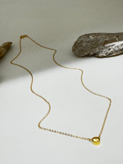 Collier Comino en or vermeil et citrine dessiné à Vancouver Mimi Marge 05-p803-CI