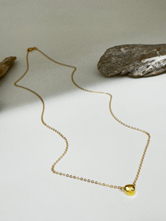 Collier Comino en or vermeil et citrine dessiné à Vancouver Mimi Marge 05-p803-CI