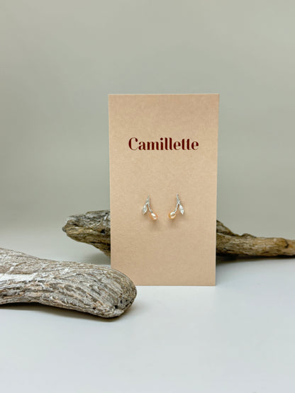 Boucles d'oreilles Floraison Argent sterling Fait à la main à Montréal Camillette Boucles d'oreilles Floraison