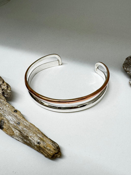 Bracelet Argent et Cuivre STACK38 Claudine Moncion Montréal STACK38