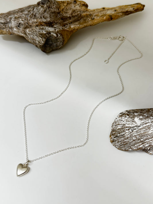 Collier Argent sterling pendentif cœur HD emblématique Hilary Druxman 54n3.9