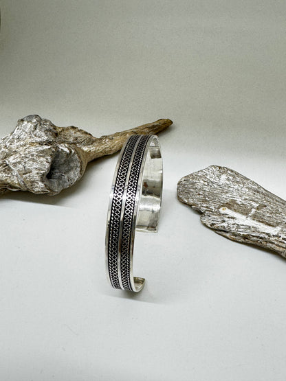 Bracelet Cuff Artisanal homme en Argent 925 Fait par des Artisans de l’Indonésie Bracelet cuf