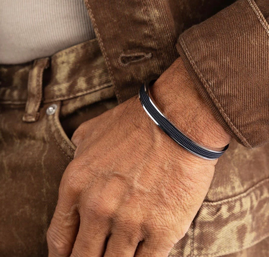 Pig & Hen Bracelet Navarch 9mm Navy | Silver Pig&Hen