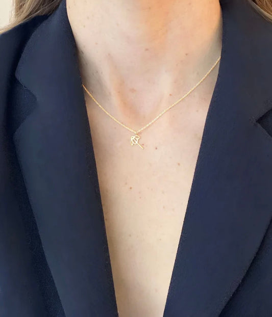 Sunflower necklace&nbsp;Or carats Fait à la main à Montréal Collier Tournesol Camillette