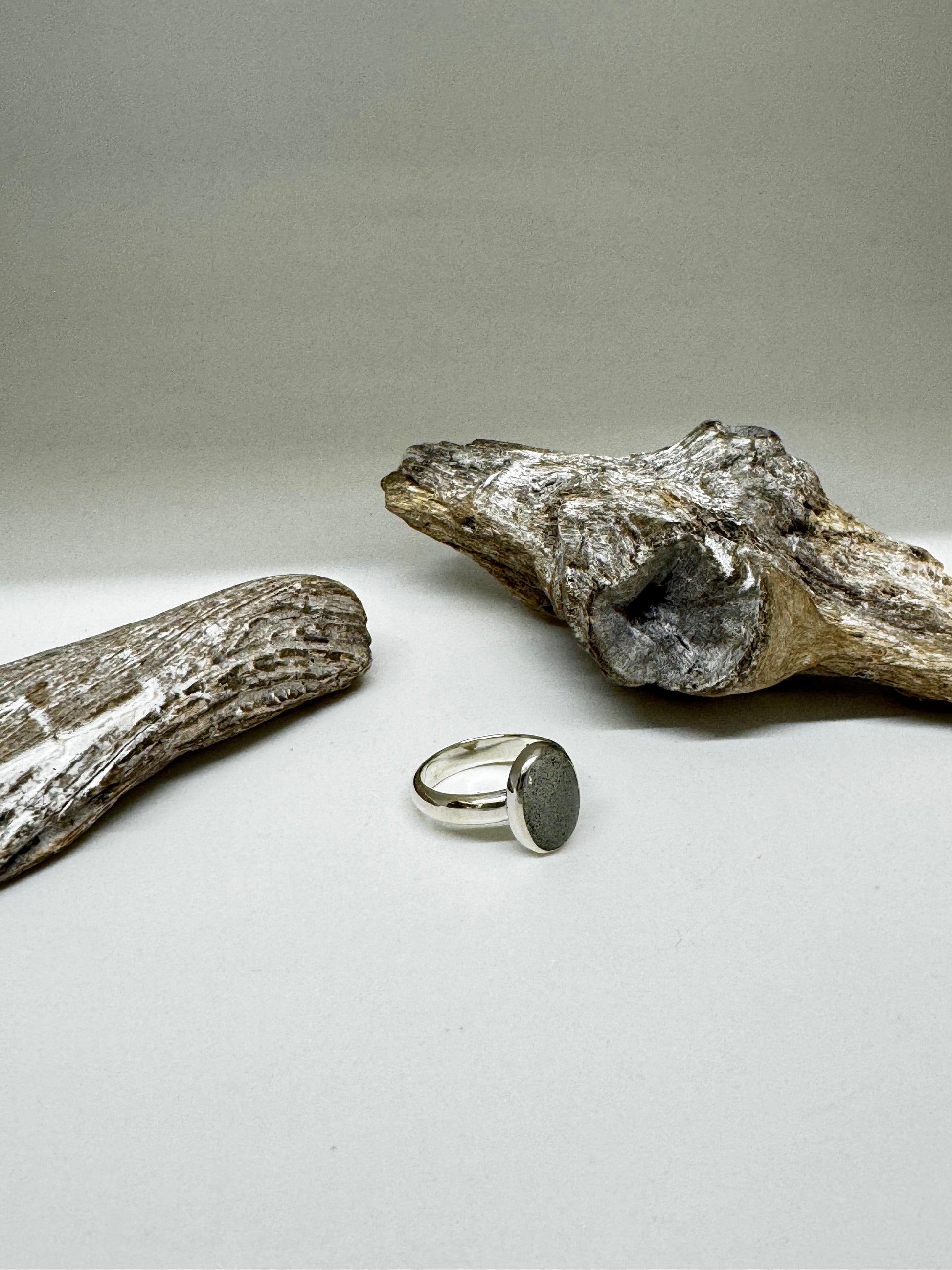 Bague Argent 925 et béton CATRIE Bague argent et béton EG-A