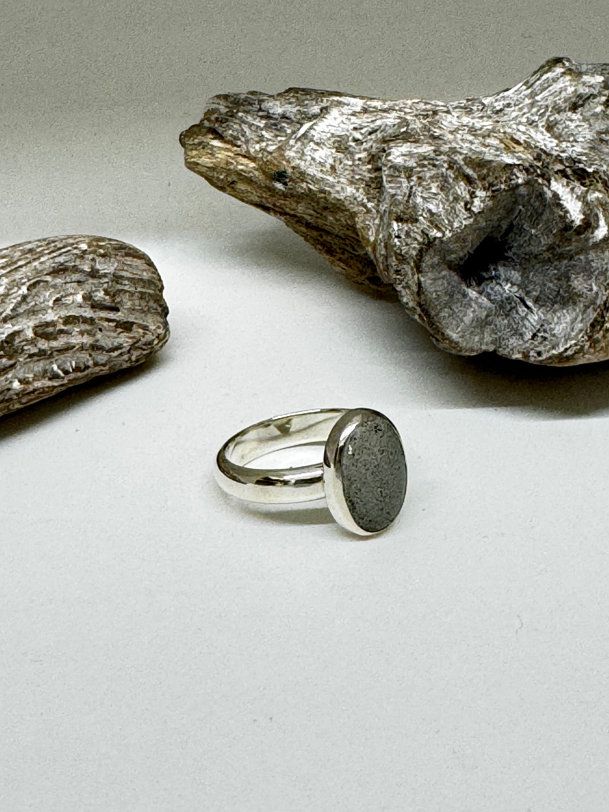 Bague Argent 925 et béton CATRIE Bague argent et béton EG-A