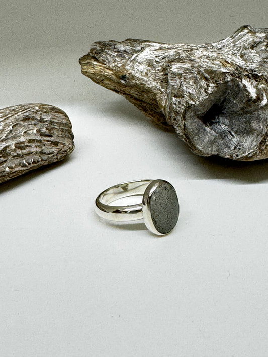 Bague Argent 925 et béton CATRIE Bague argent et béton EG-A