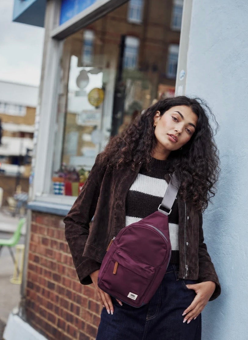 Willesden B Royal Burgundy Tout en nylon recyclé Royal Burgundy Ori London Willesden B