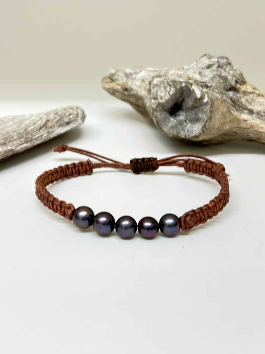 Bracelet Perle baroque,  Fait à Montréal Anne-Marie Bouchard Perle d'eau douce