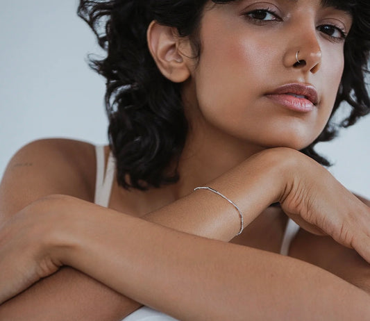 Bracelet Barre horizontale // Argent fait main à Montréal
