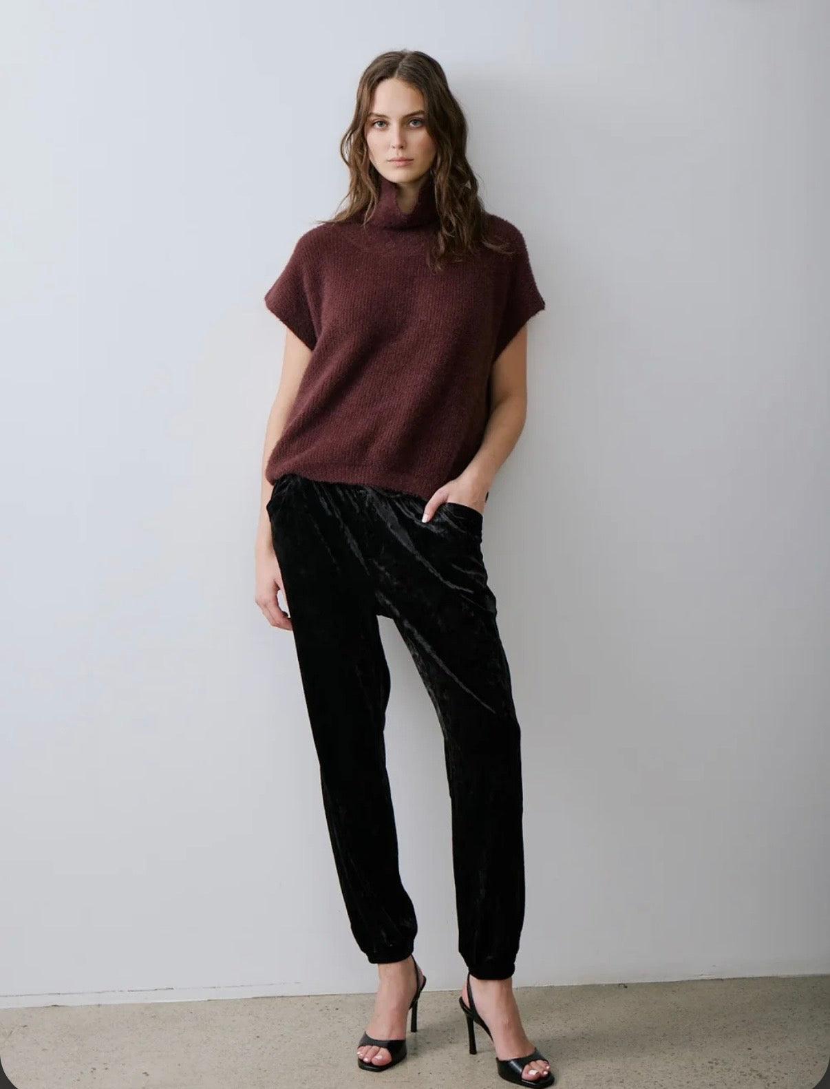 Torin pantalon velour noir Mélissa Nepton h254694PO-BLK