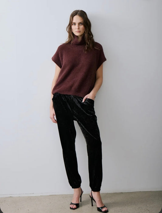 Torin pantalon velour noir Mélissa Nepton h254694PO-BLK